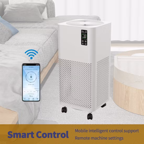 Purificatore d'aria con sensore WiFi per la casa, purificatore d'aria ionizzatore con filtro HEPA portatile